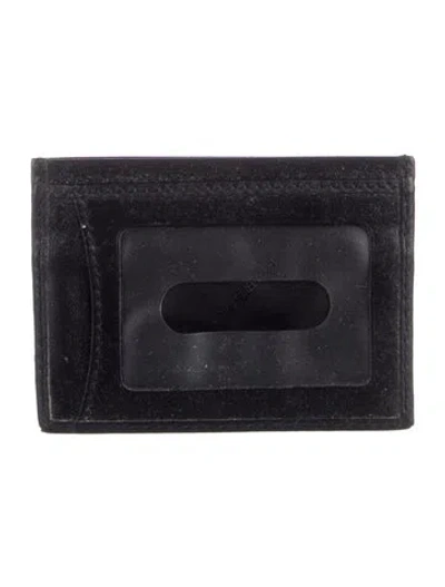 Pre-owned Burberry Haymarket Check Pattern Leather Card Holder