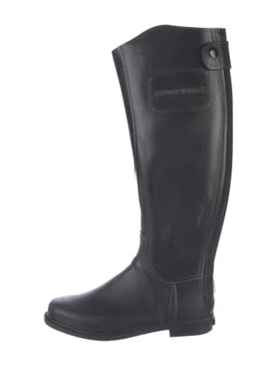 Pre-owned Burberry Haymarket Check Pattern Rubber Rain Boots In Multi