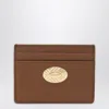 Burberry Cotswolds Textured Leather Compact Card Holder In Brown