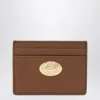 Burberry Cotswolds Textured Leather Compact Card Holder In Brown