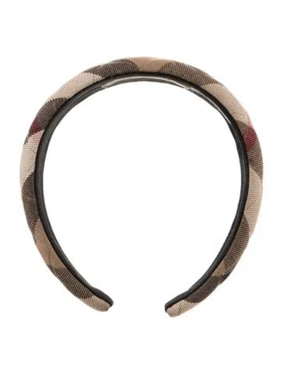Pre-owned Burberry Headband In Neutrals