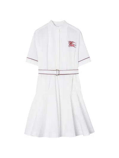 Burberry Heart Knight Cotton Dress In White