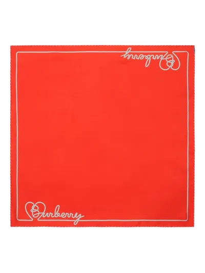 Burberry Heart-logo Silk Scarf