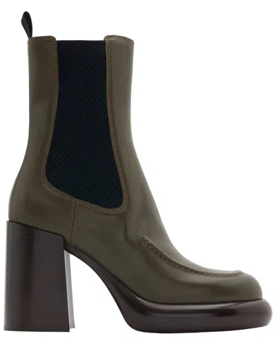 Burberry Heeled Bootie In Green