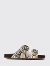 Burberry Urchin Sandals In Leather With Python Print In Multi