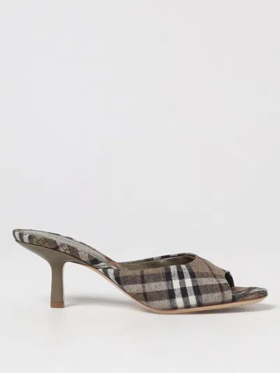 BURBERRY HEELED SANDALS BURBERRY WOMAN COLOR BROWN,G60854032