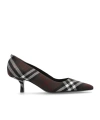 Burberry 25mm Check Dame Wool Pointed-toe Pumps In Brown