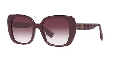 Pre-owned Burberry Helena Be 4371 Burgundy/violet 52/20/140 Women Sunglasses