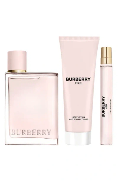 Burberry Her Eau De Parfum Set (limited Edition) $229 Value In Pink