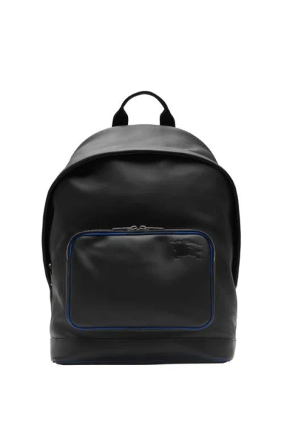 Burberry Ekd Leather Backpack In Black
