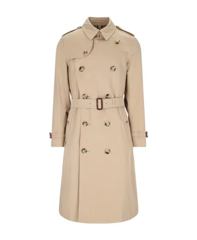 Burberry Kensington Coat In Beige
