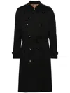 Burberry Heritage Kensington Belted Trench Coat In Multi