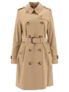 Burberry "heritage Kensington" Trench Coat In Brown