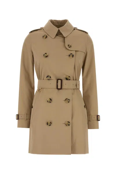 Burberry Heritage Kensington Trench Coat In Gabardine In Brown