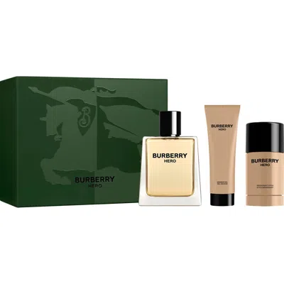 Burberry Hero Eau De Toilette Set $195.50 Value In Transparent