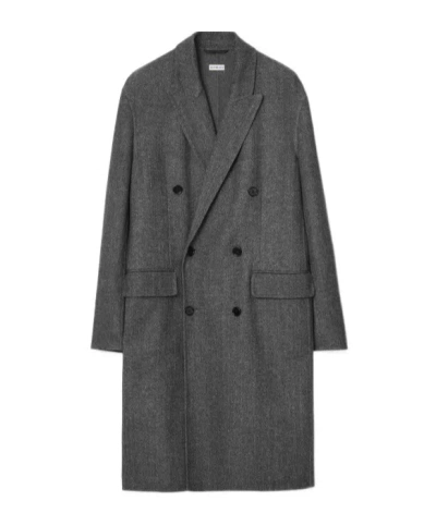 Burberry Herringbone Coat In Black