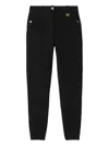 Burberry Herringbone Stretch Cotton Jodhpurs In Black
