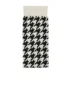 Burberry Herringbone-print Cotton-blend Tights In Black