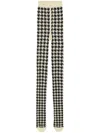 Burberry Houndstooth Pattern Jacquard Tights In Calico,black