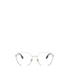 Burberry Hexagonal Metal Frame Glasses In Nude