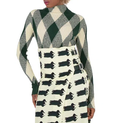 Burberry High-neck Argyle Knit Jumper