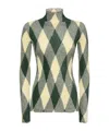 Burberry High-neck Argyle Knit Jumper