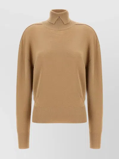 BURBERRY HIGH NECK SWEATER WITH SHOULDER DETAIL