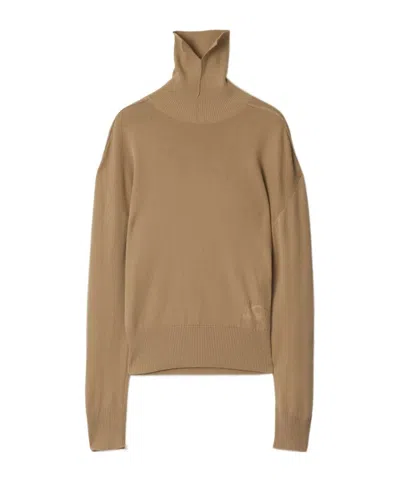 BURBERRY BURBERRY EKD-MOTIF TURTLENECK KNITTED JUMPER
