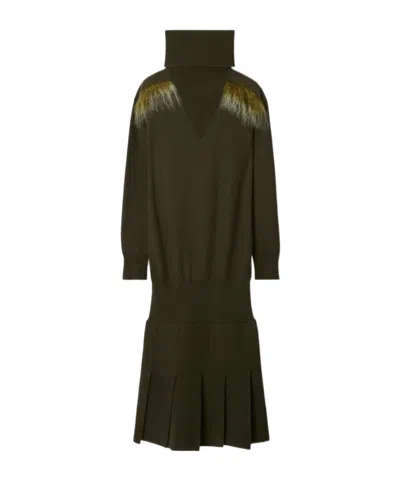 Burberry High-necked Dress In Glen