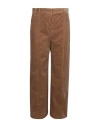 BURBERRY BURBERRY HIGH-RISE FLARED CORDUROY PANTS WOMAN PANTS BROWN SIZE 8 COTTON