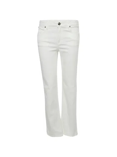 Pre-owned Burberry High-rise Jeans In White
