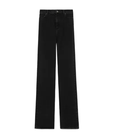Burberry High-rise Straight-leg Jeans In Black