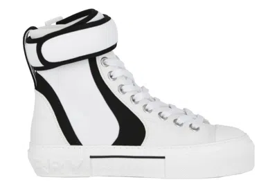 Pre-owned Burberry High-top Logo Sneaker White Black (women's) In White/black