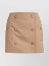 Burberry High Waist Button Detailing Front Pockets Skirt