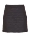 Burberry Dark Brow Cotton Mini Skirt In Black