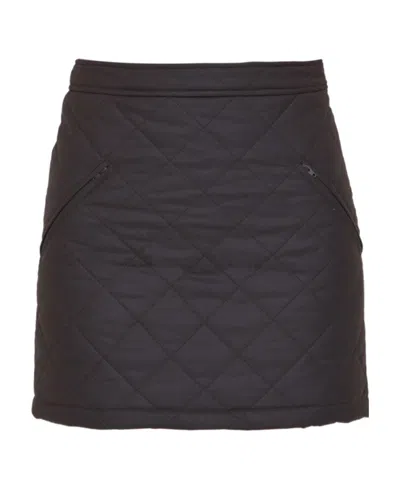Burberry High-waist Quilted Skirt In Black