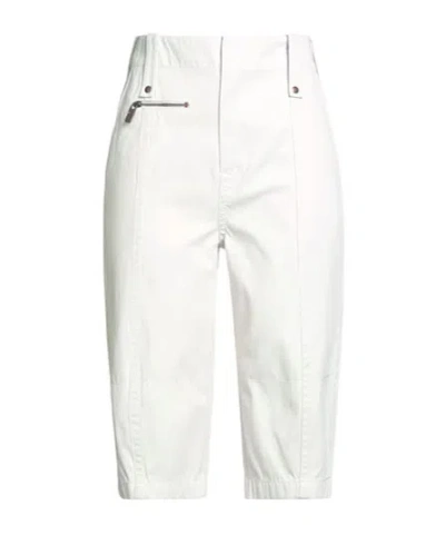 Burberry High Waist Shorts In White