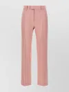 Burberry High Waist Straight Leg Textured Trousers