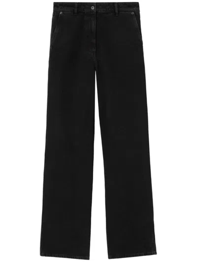 Burberry Gerade High-waist-hose In Schwarz