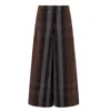 Burberry Brown Check Print Wide Leg Trouser In Brown