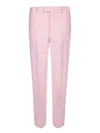 Burberry High Waist Wool Trousers In Pink