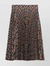 Burberry High-waisted Check Pattern Pleated Skirt In Brown