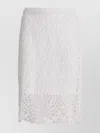 Burberry High-waisted Lace Overlay Skirt Scalloped Hem
