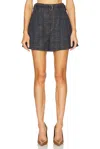 Burberry Check Denim Belted Shorts