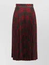 Burberry Embroidered Jersey Skirt In Red