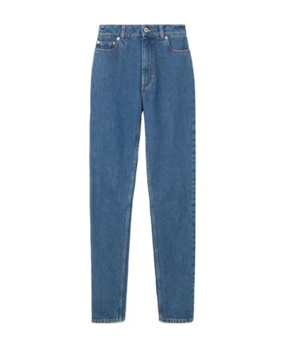 Burberry High-waisted Slim-fit Jeans In Blue