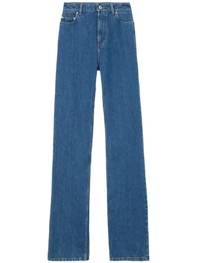 BURBERRY HIGH-WAISTED STRAIGHT-LEG COTTON JEANS