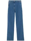 Burberry Denim Bootcut Jeans In Blue