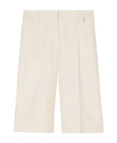 Burberry High-waisted Tailored Shorts In Nude