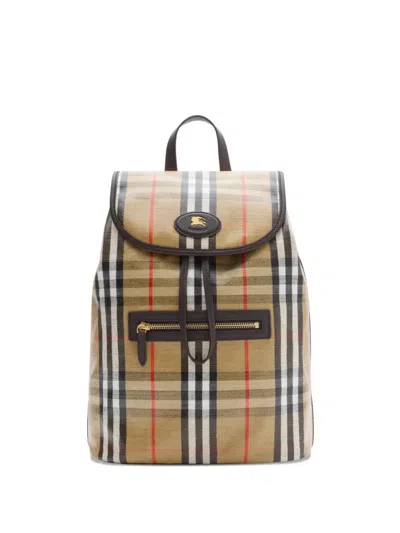 Burberry Highland Mini Backpack For Men In Sand